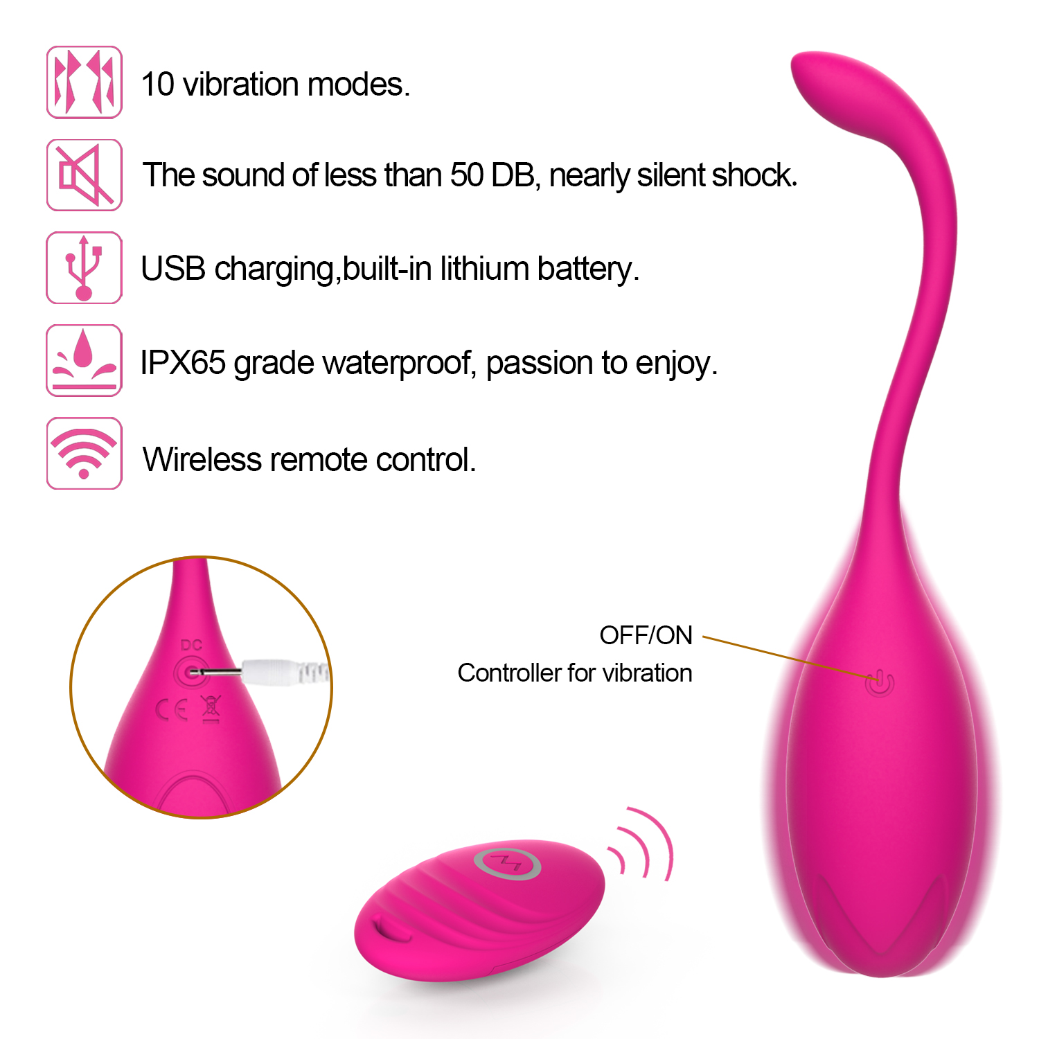 Remote Control Vibrating Egg Vaginal Kegel Balls 10speed G Spot Vibrator Erotic Adult Sex Toy For Women - 3
