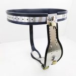 Stainless Steel Male Chastity Belt Pants With Metal Cock Cage Anal Plug Strap On Penis Bondage Devices Adult Sex Toys