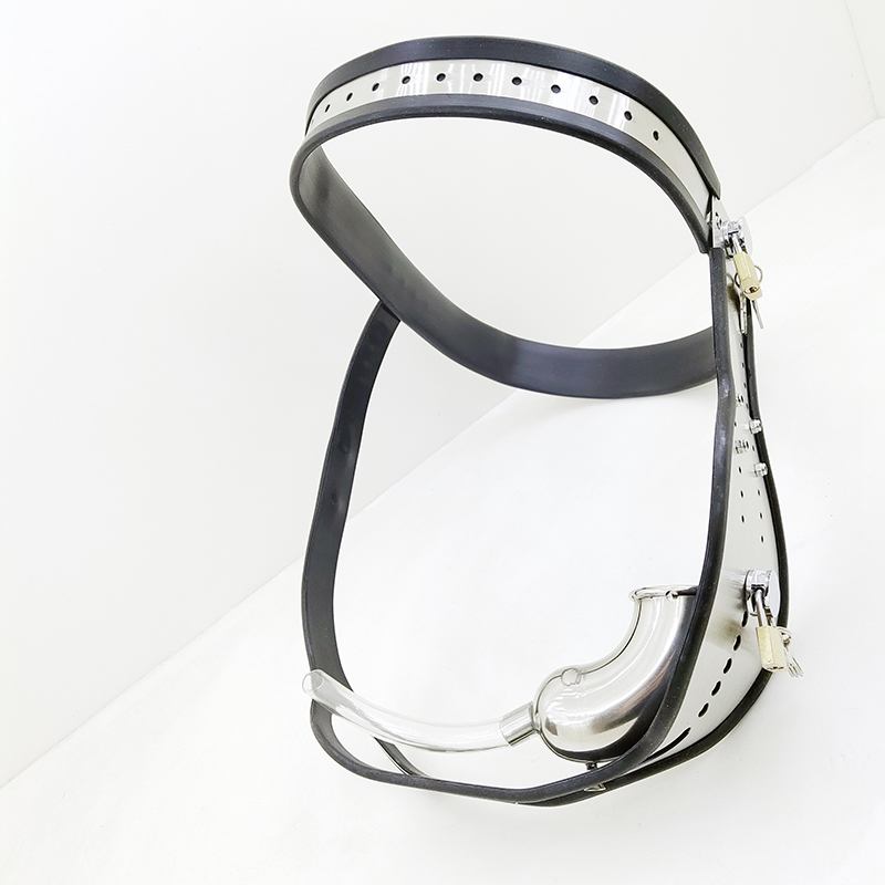 Stainless Steel Male Chastity Belt Metal Cock Cage Strapon Penis Bondage Anal Plug Adult Erotic Toy - 5