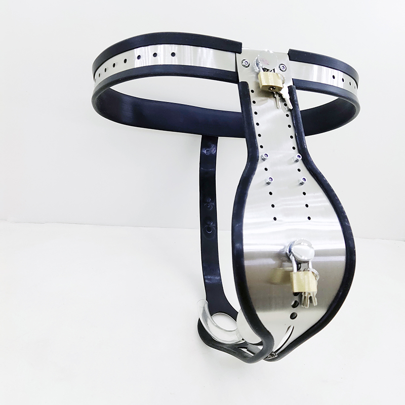 Stainless Steel Male Chastity Belt Metal Cock Cage Strapon Penis Bondage Anal Plug Adult Erotic Toy - 3