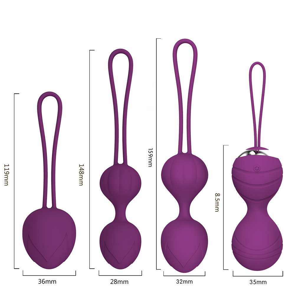 5pcs Kegel Exercise Balls Kit Ben Wa 10speed Wireless Remote Control Vibrator Sensual Pleasure Sex Toy For Women - 3
