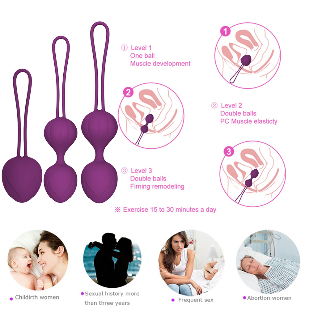 5pcs Kegel Exercise Balls Kit Ben Wa 10speed Wireless Remote Control Vibrator Sensual Pleasure Sex Toy For Women - 7