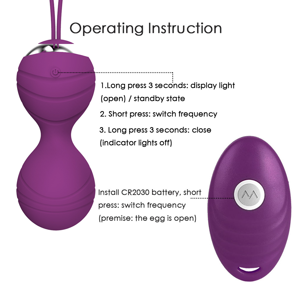 5pcs Kegel Exercise Balls Kit Ben Wa 10speed Wireless Remote Control Vibrator Sensual Pleasure Sex Toy For Women - 9