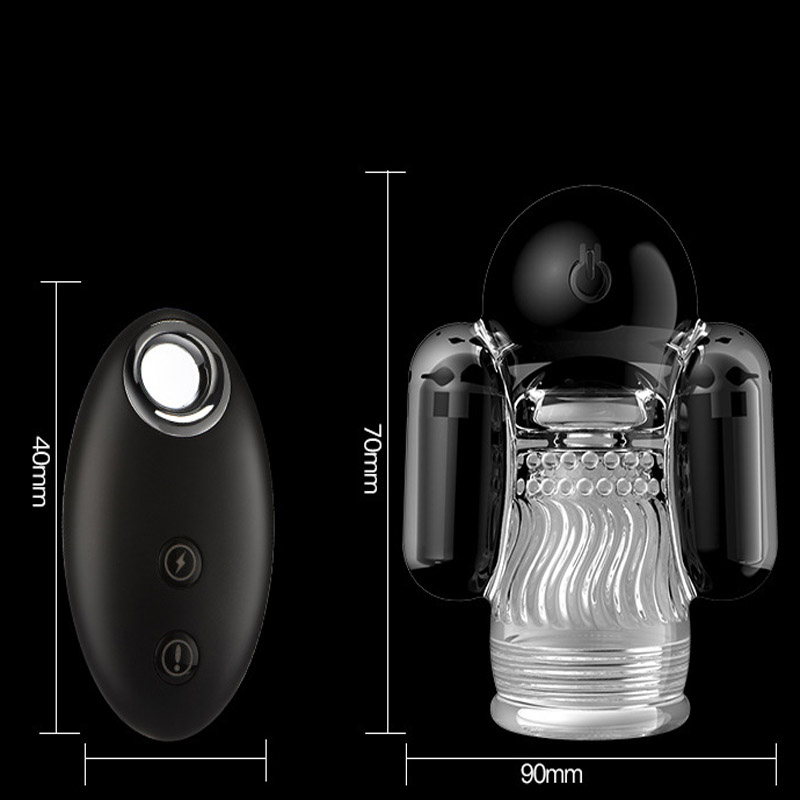 Male Vibrating Cockring Remote Control Chastity Device Penis Glans Stretcher Massager Adult Masturbator Toy - 6