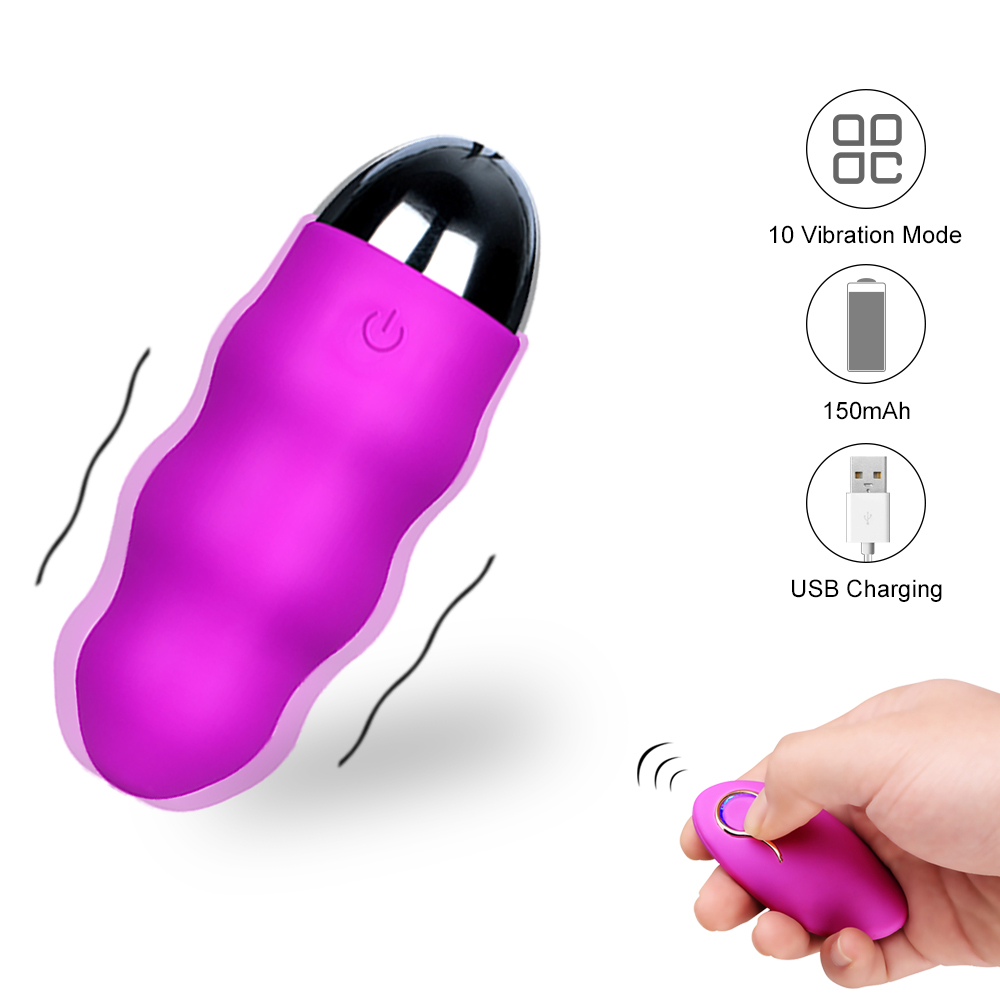 Wireless Remote Control Vibrator 10 Speeds Silent Bullet Vibrating Egg Usb Rechargeable Adult Sex Toy For Women - 2