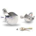 Egg Shaped Metal Chastity Device Cock Cage Penis Ring Lock Bondage Sex Toys For Men A393 - 5