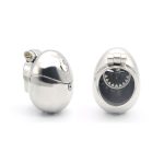 Egg Shaped Metal Chastity Device Cock Cage Penis Ring Lock Bondage Sex Toys For Men A393