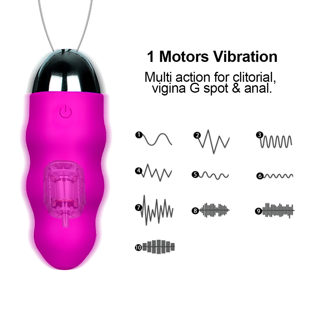 Wireless Remote Control Vibrator 10 Speeds Silent Bullet Vibrating Egg Usb Rechargeable Adult Sex Toy For Women - 5