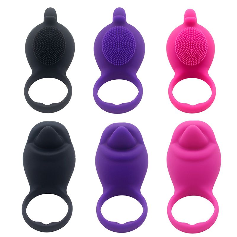 Silicone Vibrating Tongue Ring Adult Pleasure Toy Sex Enhancement Product 6 Unique Styles - 9