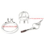 Small Chastity Cage Tight Metal Lock-cock Bdsm Sissy Penis Ring Bespoke Adult Sex Toys Bondage Prison Bird Device For Men - 4