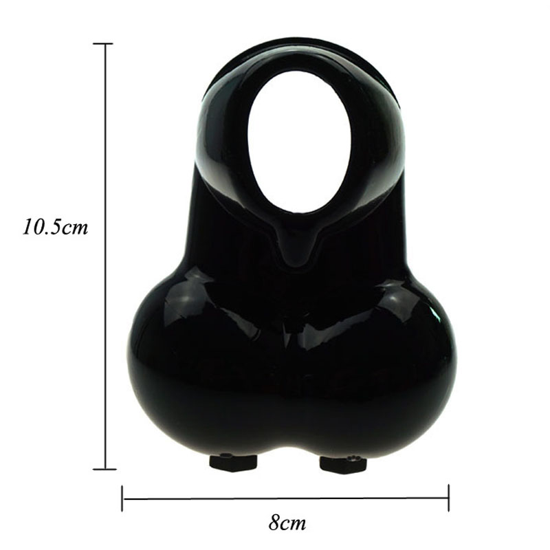 Mens Quality Bdsm Bondage Bag Ejaculation Delay Ring Testicle Stretcher And Penis Cock Lock - 5