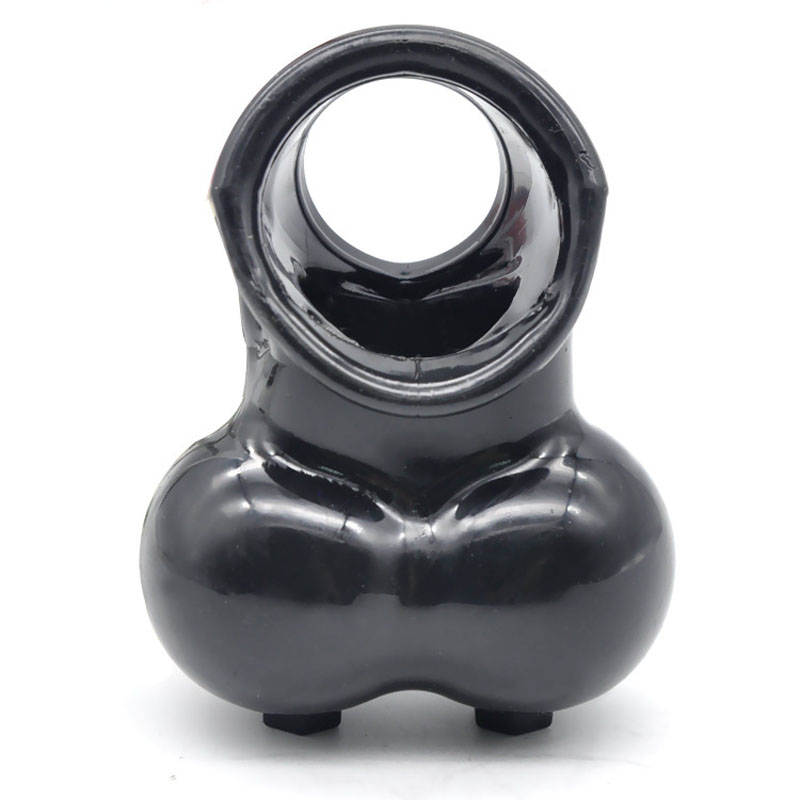 Mens Quality Bdsm Bondage Bag Ejaculation Delay Ring Testicle Stretcher And Penis Cock Lock - 2