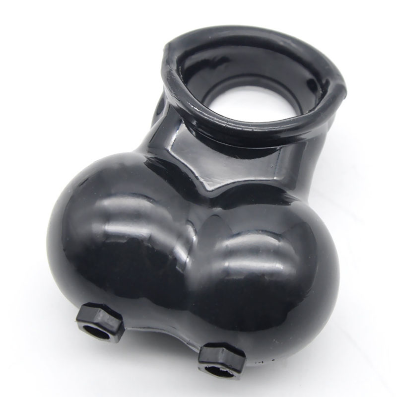 Mens Quality Bdsm Bondage Bag Ejaculation Delay Ring Testicle Stretcher And Penis Cock Lock - 1