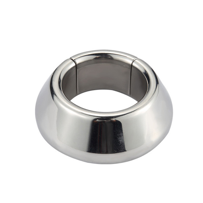 Stainless Steel Male Enhancer Magnet Penis Ring Clamp Training Device Scrotum Stretcher Chastity Cockring For Men - 5