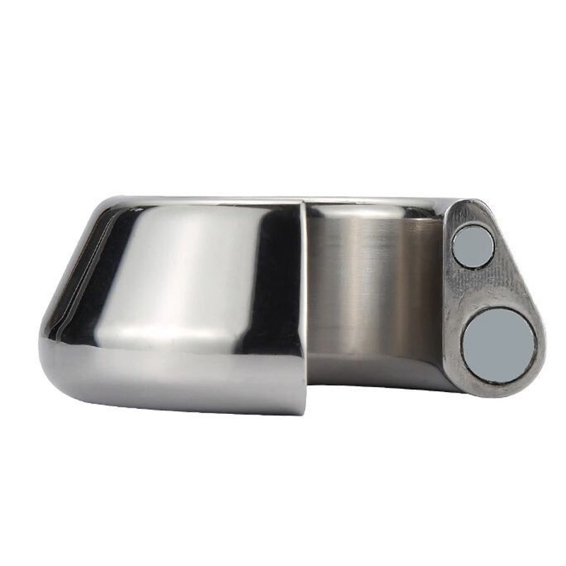 Stainless Steel Male Enhancer Magnet Penis Ring Clamp Training Device Scrotum Stretcher Chastity Cockring For Men - 4
