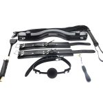 Cbt Cock & Ball Torture Humbler With Ankle Cuffs Bdsm Stretcher Scrotal Fixture Smasher Crusher Wood - 3