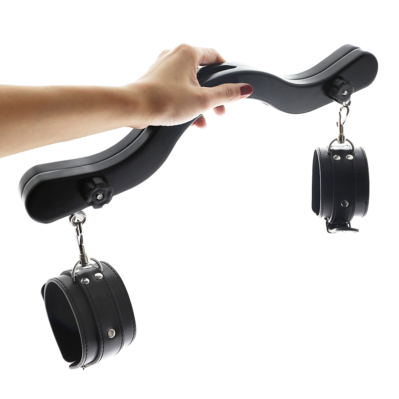 Bdsm Wooden Humbler With Ankle Cuffs Cbt Scrotal Stretcher Cock Ball Torture Device Sm Crusher - 1