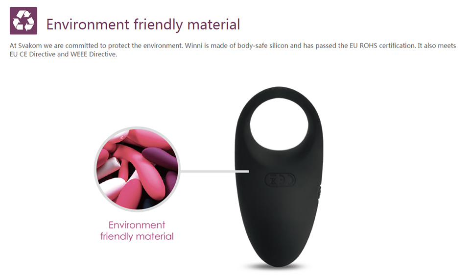 Svakom Rechargeable Silicone Penis Ring Remote Control Cockring Clitoral Stimulator Adult Male Vibrator Sex Toy - 5