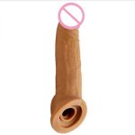 Reusable Penis Sleeve Extender Realistic Condom Silicone Big Dick Extension Sex Toy For Men Cock Enlarger Condoms - 6