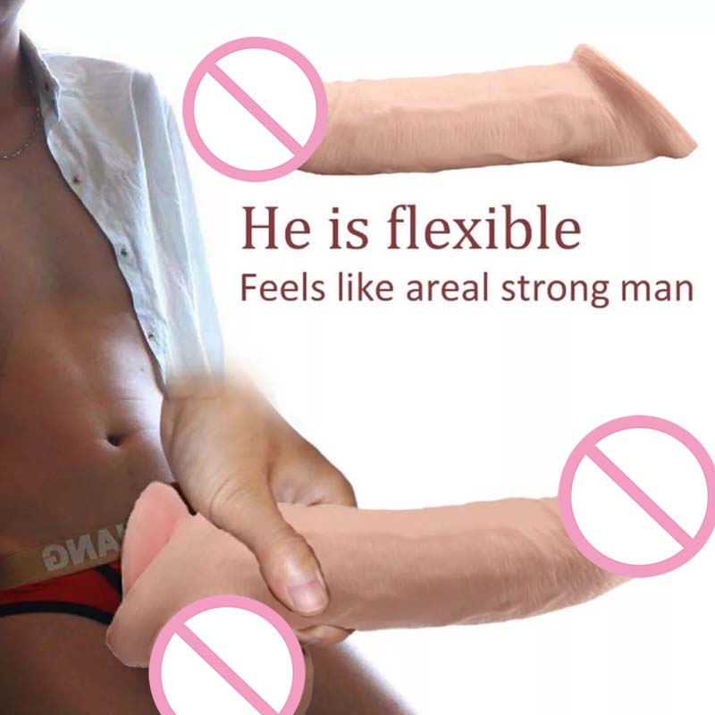 Silicone Penis Sleeve Extender Realistic Male Enhancement Reusable Condom Sex Toy Cock Enlargement Accessory - 5