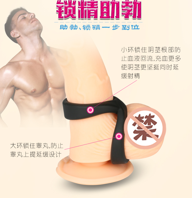 Mens Chastity Cage Reusable Delay Ejaculation Rings Scrotum Bondage Restraint Sex Toys Cock Sleeve Products - 2