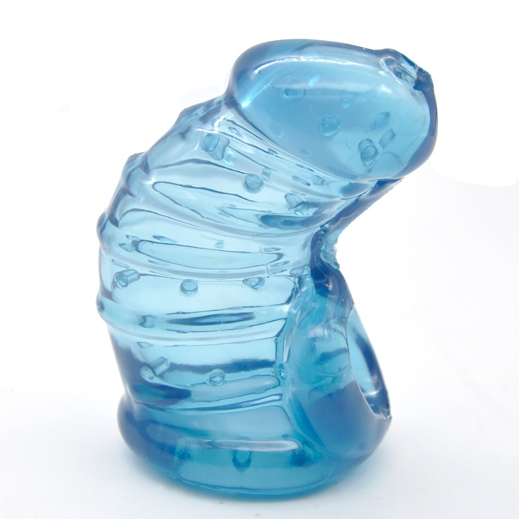 Deluxe Comfortable Male Chastity Cage With Spiked Transparent Sleeve Mens Pleasure Toy Enhancer Cbt Device - 7