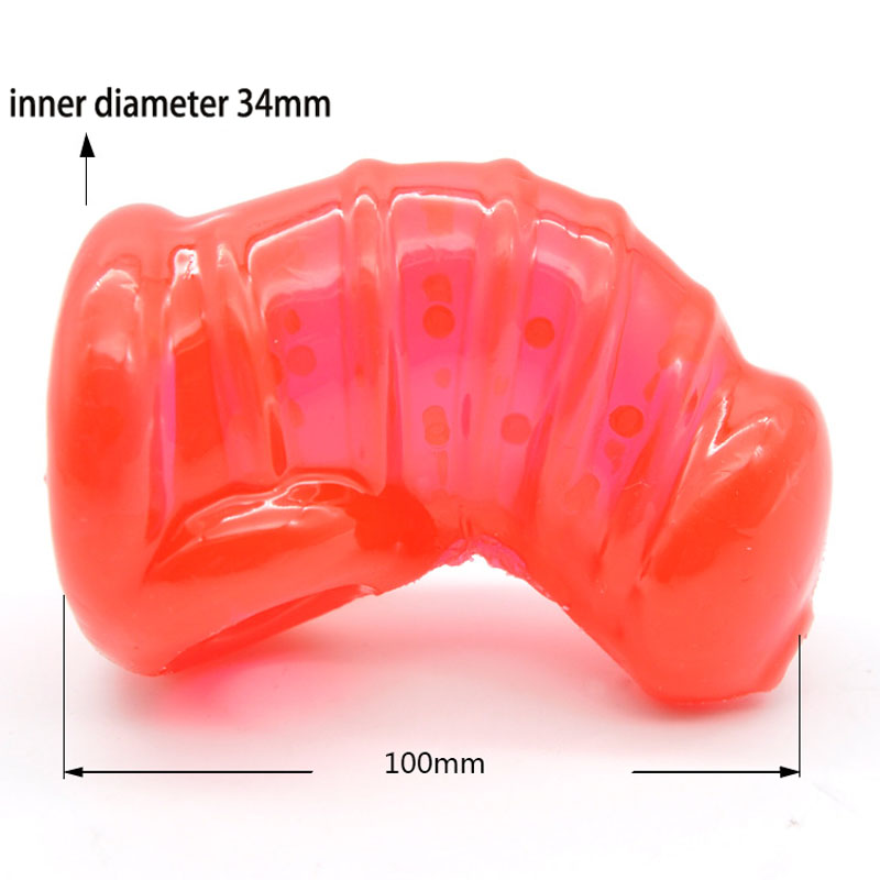 Deluxe Comfortable Male Chastity Cage With Spiked Transparent Sleeve Mens Pleasure Toy Enhancer Cbt Device - 3