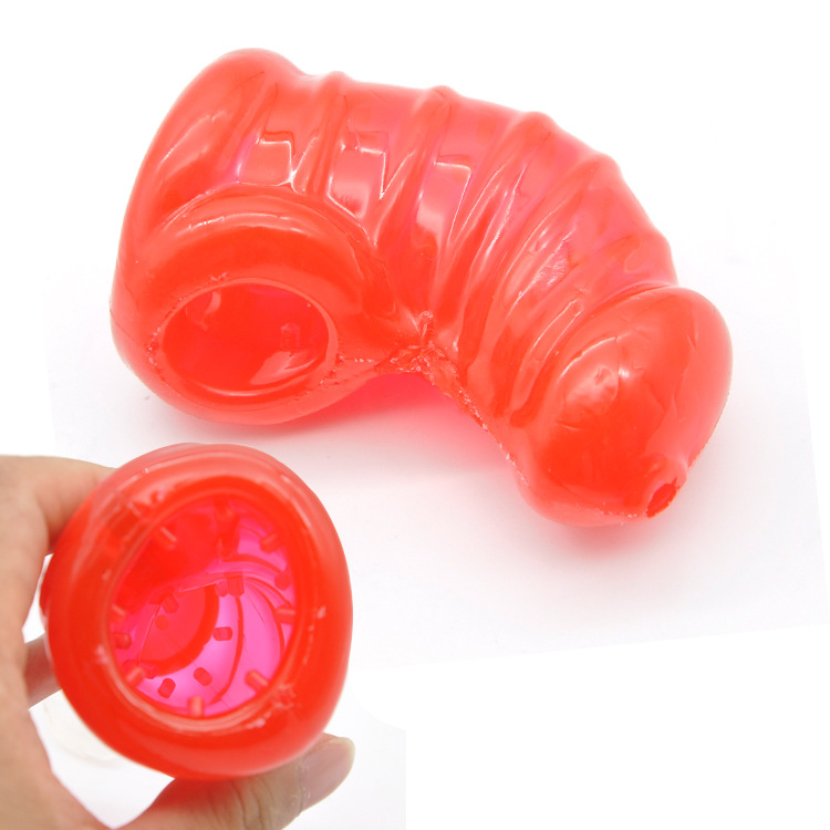 Deluxe Comfortable Male Chastity Cage With Spiked Transparent Sleeve Mens Pleasure Toy Enhancer Cbt Device - 2