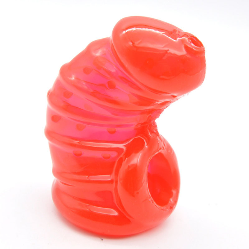 Deluxe Comfortable Male Chastity Cage With Spiked Transparent Sleeve Mens Pleasure Toy Enhancer Cbt Device - 1