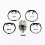 4 Sizes Ht V3 Stainless Steel Cock Cage Penis Lock Ring Chastity Device Belt Tool Restraint Sex Toys - 5