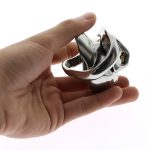 4 Sizes Ht V3 Stainless Steel Cock Cage Penis Lock Ring Chastity Device Belt Tool Restraint Sex Toys - 4