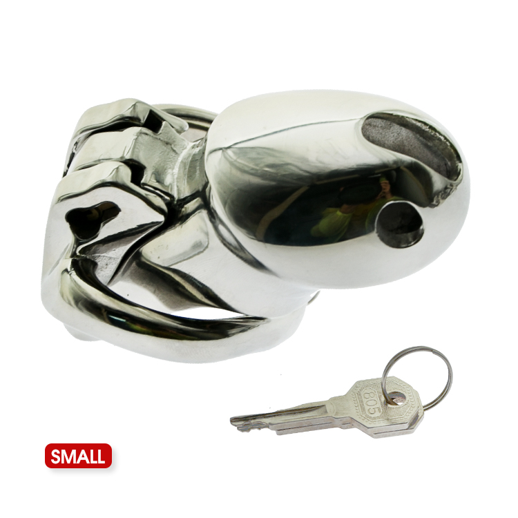 V3 Stainless Steel Male Chastity Device Adjustable Cock Cage Penis Lock Ring Bdsm Restraint Sex Toy - 10