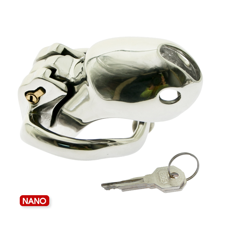 V3 Stainless Steel Male Chastity Device Adjustable Cock Cage Penis Lock Ring Bdsm Restraint Sex Toy - 5