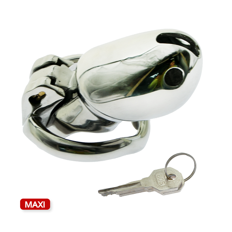 V3 Stainless Steel Male Chastity Device Adjustable Cock Cage Penis Lock Ring Bdsm Restraint Sex Toy - 4