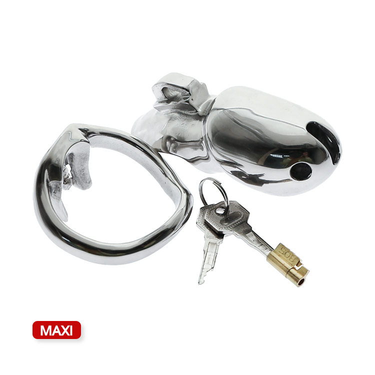 V3 Stainless Steel Male Chastity Device Adjustable Cock Cage Penis Lock Ring Bdsm Restraint Sex Toy - 3