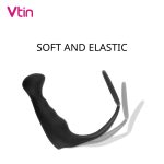 Penis Ring Vibrator Prostate Massager Dildo Erotic Silicone Climax Butt Plug Sex Toys For Men Delayed Ejaculation Anal - 3