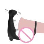 Penis Ring Vibrator Prostate Massager Dildo Erotic Silicone Climax Butt Plug Sex Toys For Men Delayed Ejaculation Anal