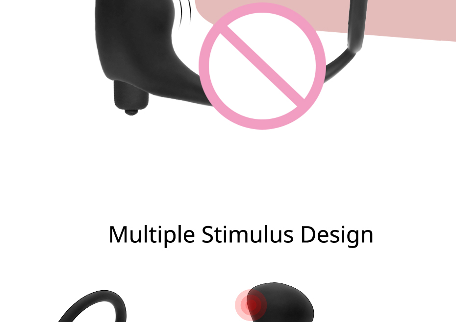 Silicone Vibrating Penis Ring Prostate Massager Dildo Anal Butt Plug Erotic Sex Toy For Mens Climax Enhancement - 7
