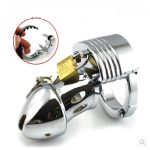 Adjustable Ring Size Stainless Steel Male Chastity With Penis Lock Torture Cb Jj Bird Cock Cage Fun Sex Toys Cb019