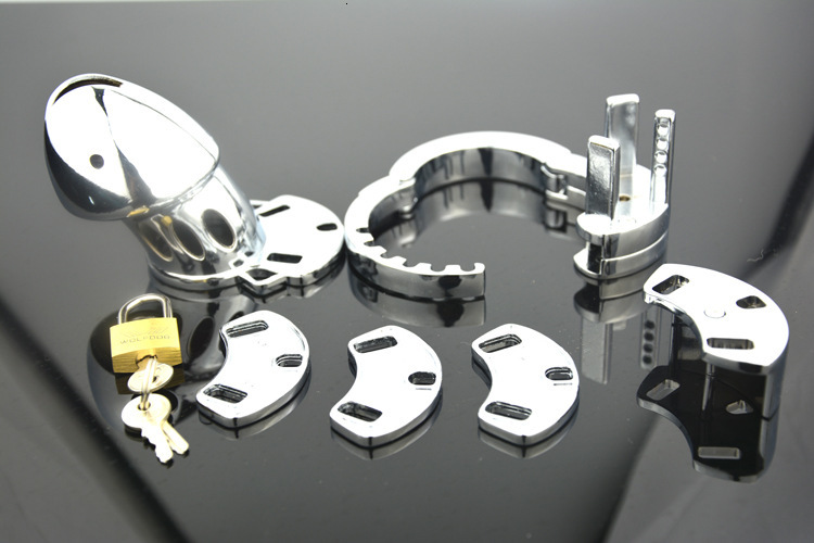 Adjustable Stainless Steel Male Chastity Cage With Penis Lock Bird Cock Style Fun Adult Sex Toy Cb019 - 3
