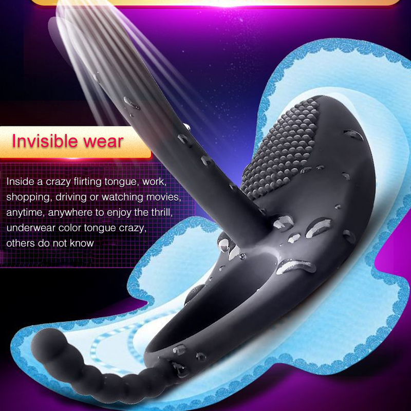 Vibrating Penis Ring Prostate Massager Delay Ejaculation Clitoris Stimulator Anal Beads In Panties Adult Sex Toy For Couples - 5