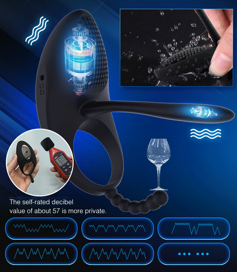 Vibrating Penis Ring Prostate Massager Delay Ejaculation Clitoris Stimulator Anal Beads In Panties Adult Sex Toy For Couples - 1