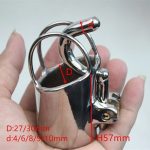 Stainless Steel Pa Puncture Cock Cage Male Chastity Device With Stealth Lock Penis Ring Belt For Adult Game - 3