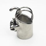 Stainless Steel Pa Puncture Cock Cage Male Chastity Device With Stealth Lock Penis Ring Belt For Adult Game - 2