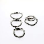Chastity Cock Ring Penis Locking Double Stainless Steel Training Exercise Scrotum Ball Stretcher C120 - 3