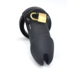 4 Colors Male Silicone Chastity Device Cock Cage With 5 Size Penis Ring Cages Men Virginity Belt Sex Toy - 3