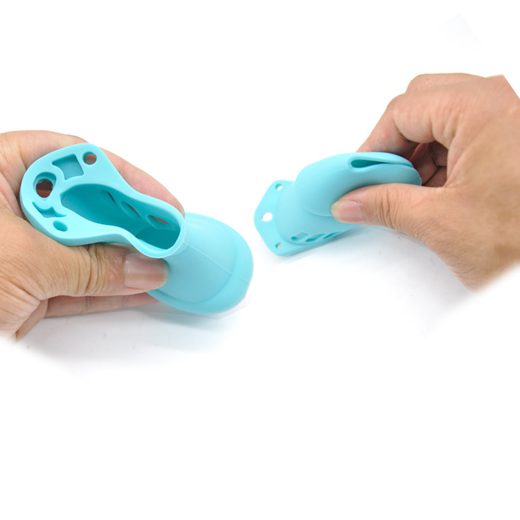 Silicone Male Chastity Device With Interchangeable Penis Rings Sex Toy For Men In 4 Colors - 11