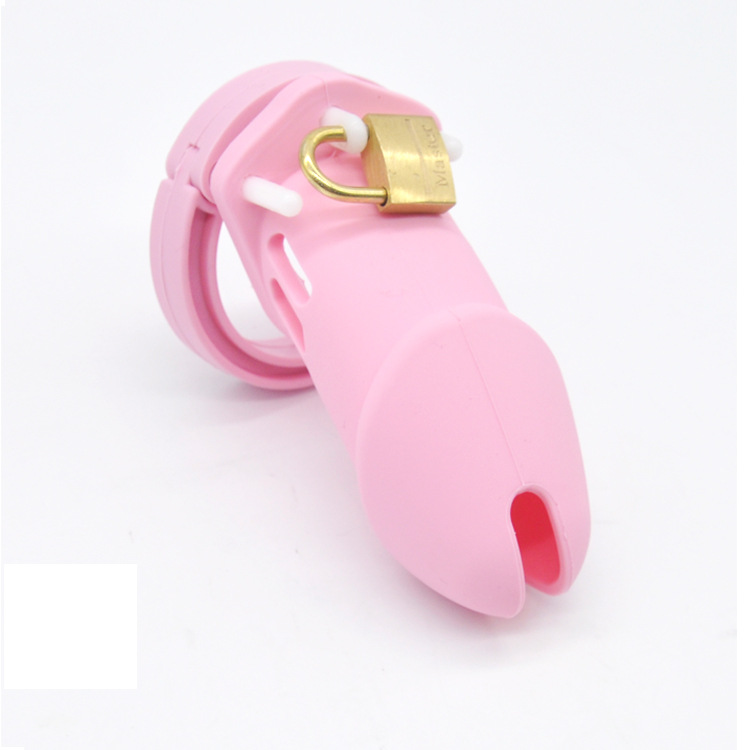 Silicone Male Chastity Device With Interchangeable Penis Rings Sex Toy For Men In 4 Colors - 7