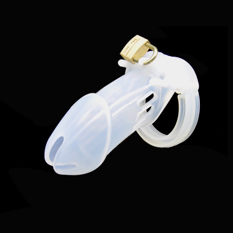 Silicone Male Chastity Device With Interchangeable Penis Rings Sex Toy For Men In 4 Colors - 4
