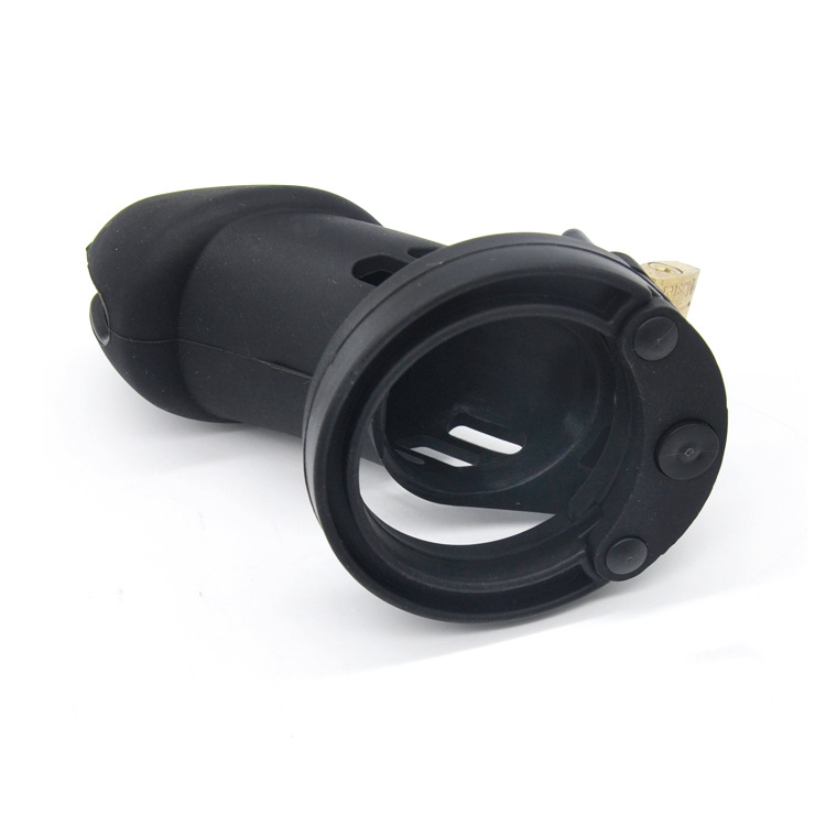 Silicone Male Chastity Device With Interchangeable Penis Rings Sex Toy For Men In 4 Colors - 2
